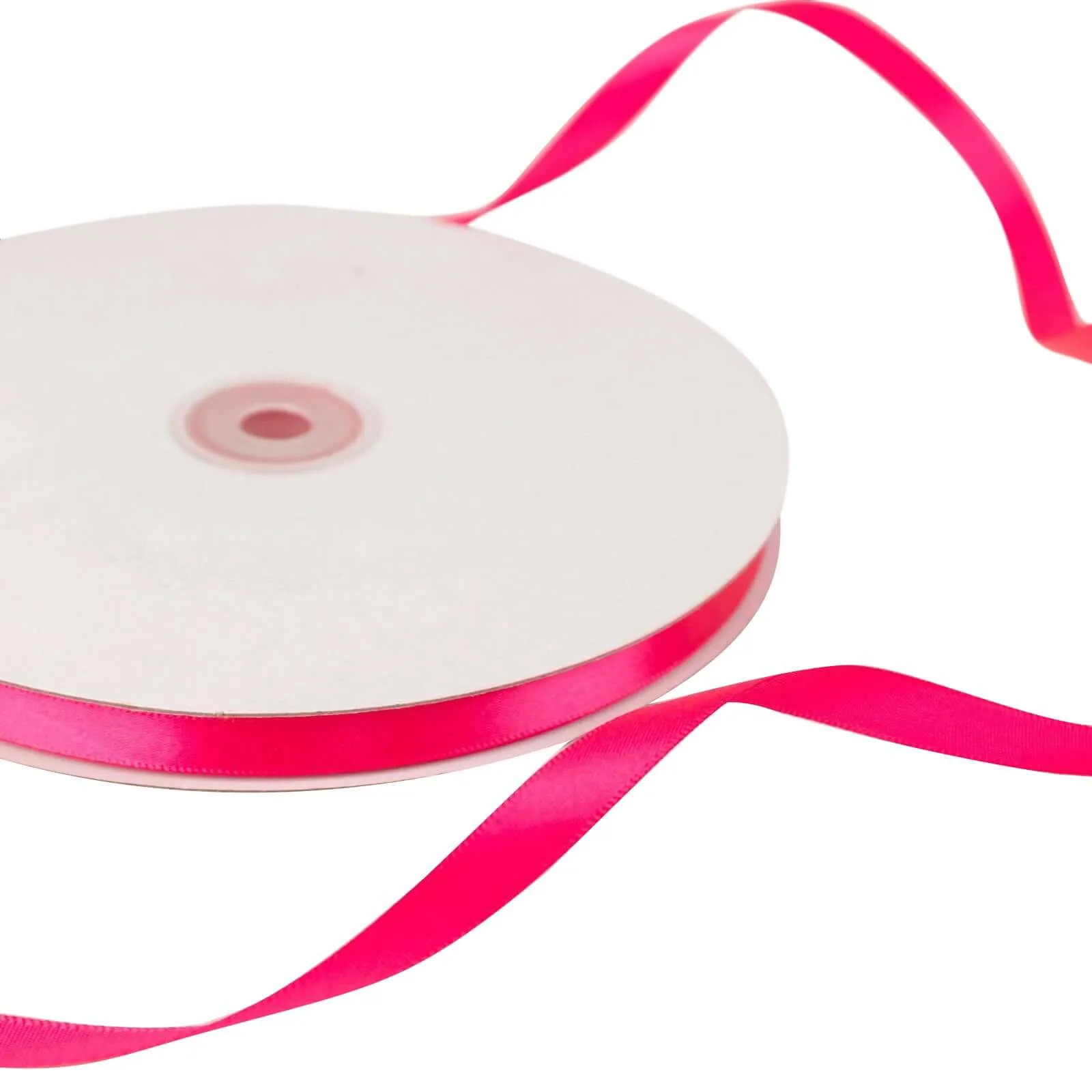 100 Yards 3 8" Fuchsia Single Face Decorative Satin Ribbon