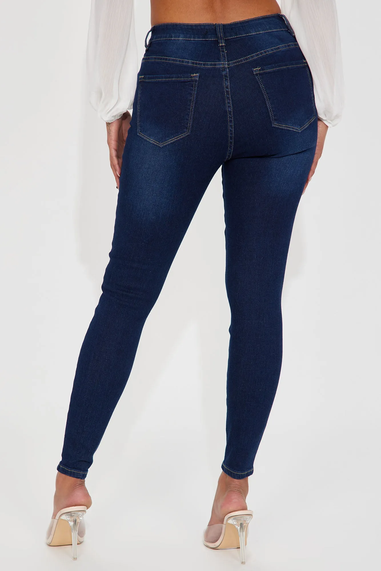 All For You Mid Rise Skinny Jean - Dark Wash