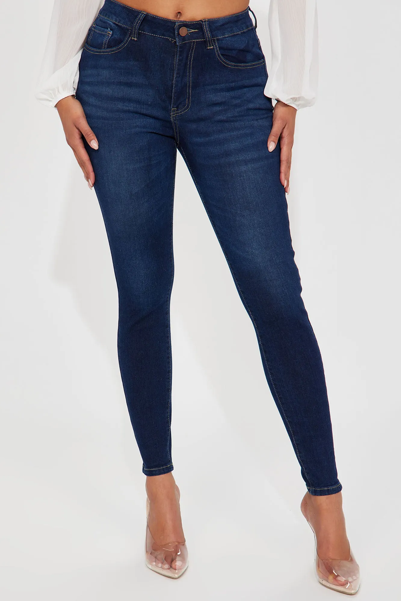 All For You Mid Rise Skinny Jean - Dark Wash