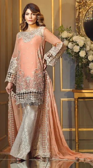 Anaya Festive Chiffon Collection 2017 – Misty Coral