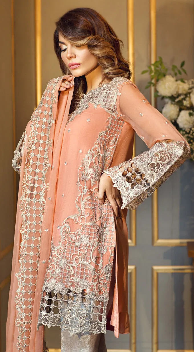 Anaya Festive Chiffon Collection 2017 – Misty Coral