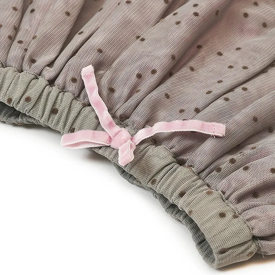 Baby Girl Tulle Tutu Skirt Grey & Pink