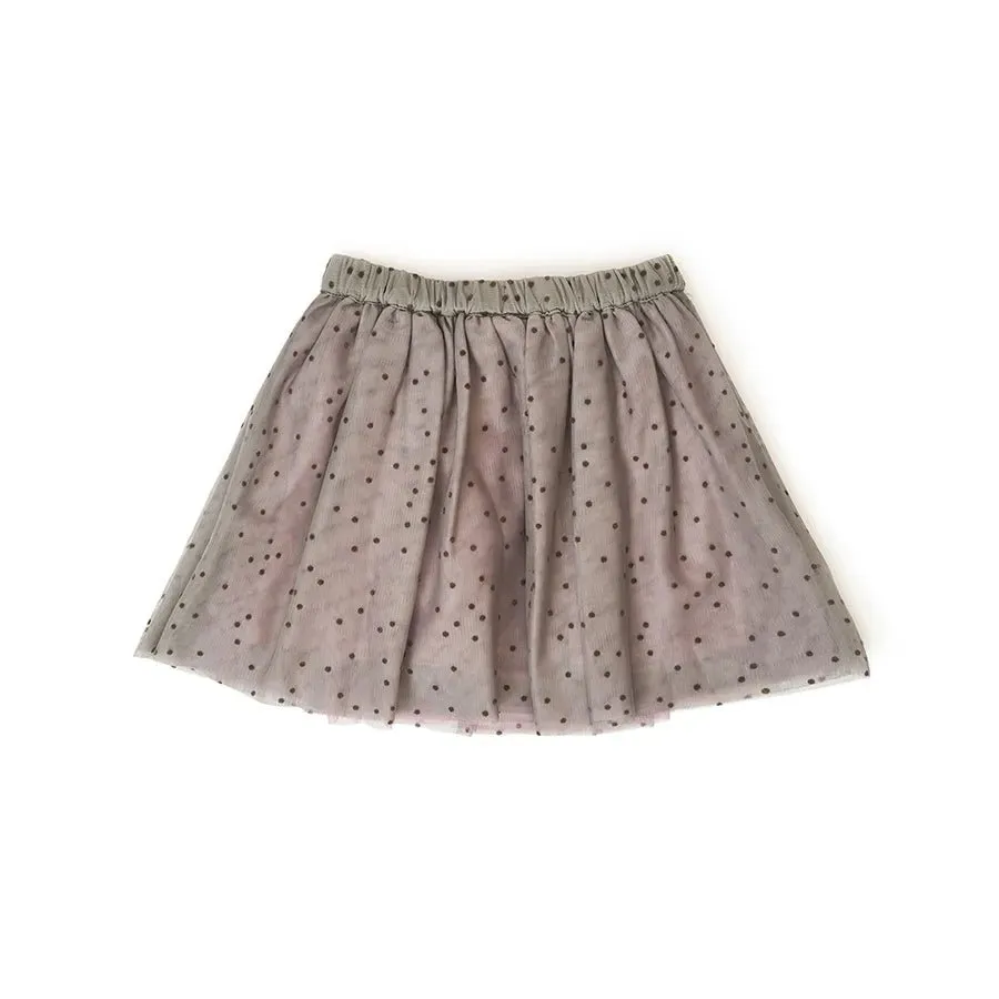 Baby Girl Tulle Tutu Skirt Grey & Pink