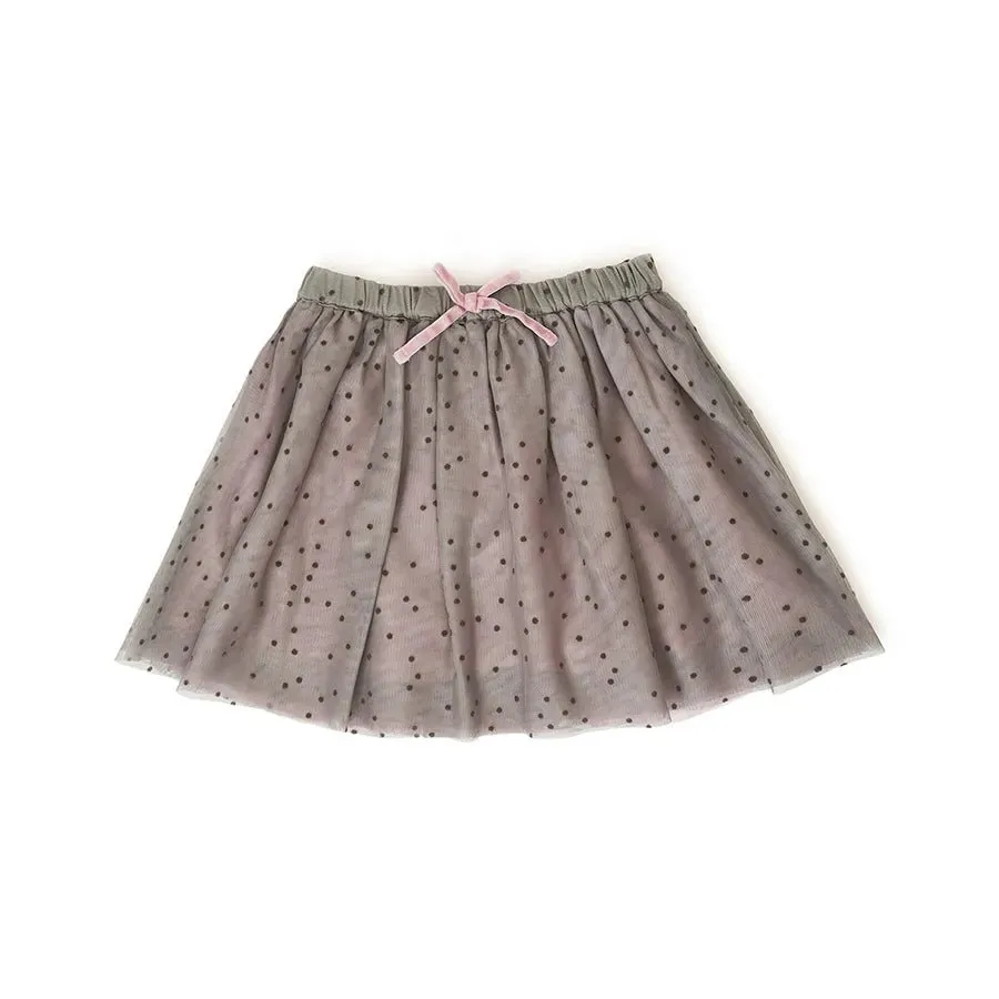 Baby Girl Tulle Tutu Skirt Grey & Pink