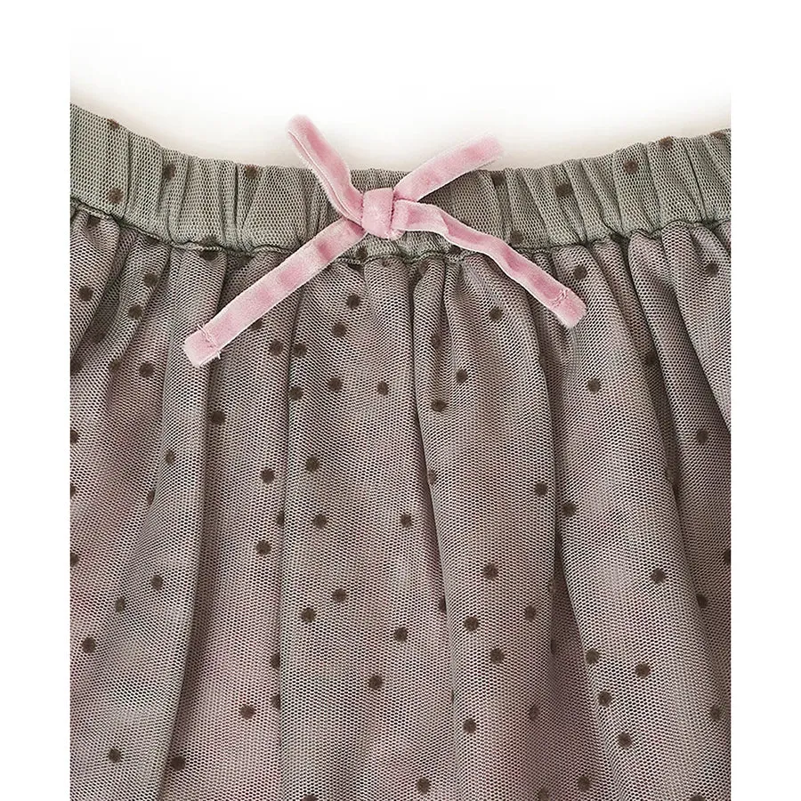 Baby Girl Tulle Tutu Skirt Grey & Pink