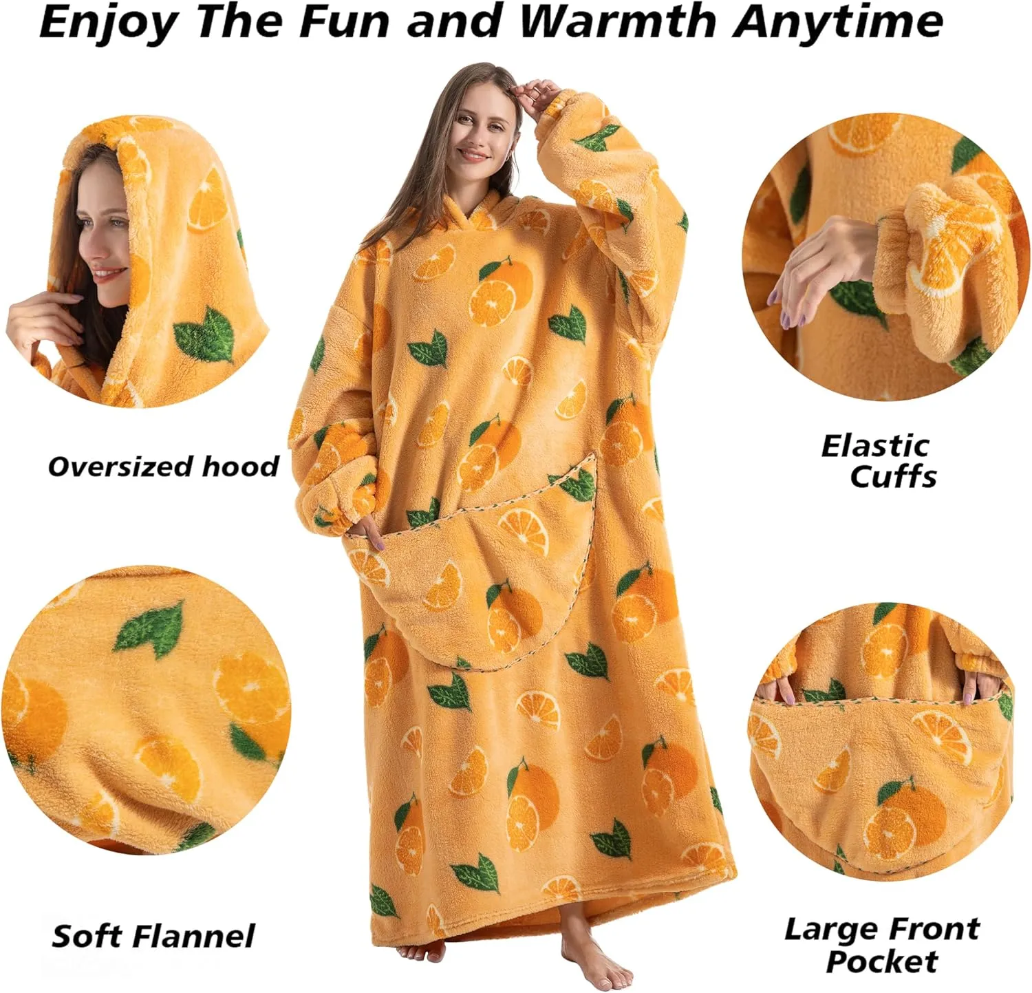 Blanket Hoodie, Long Hooded Blanket Sweatshirt as Birthday Gifts for Women Men, Long Wearable Blanket for Men Women