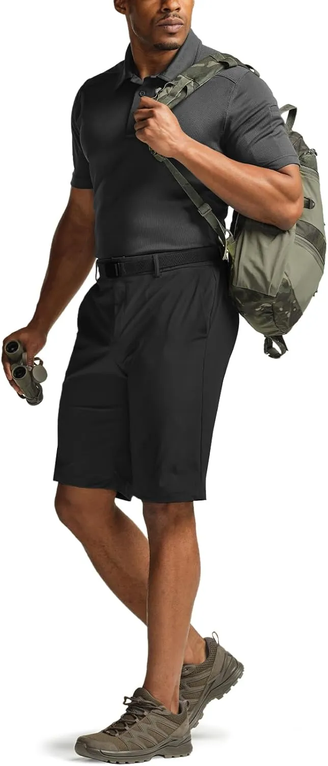 CQR Men's Quick Dry Stretch Hiking Cargo Shorts, Lightweight Water Resistant Tactical Casual, Golf & Outdoor with Pockets