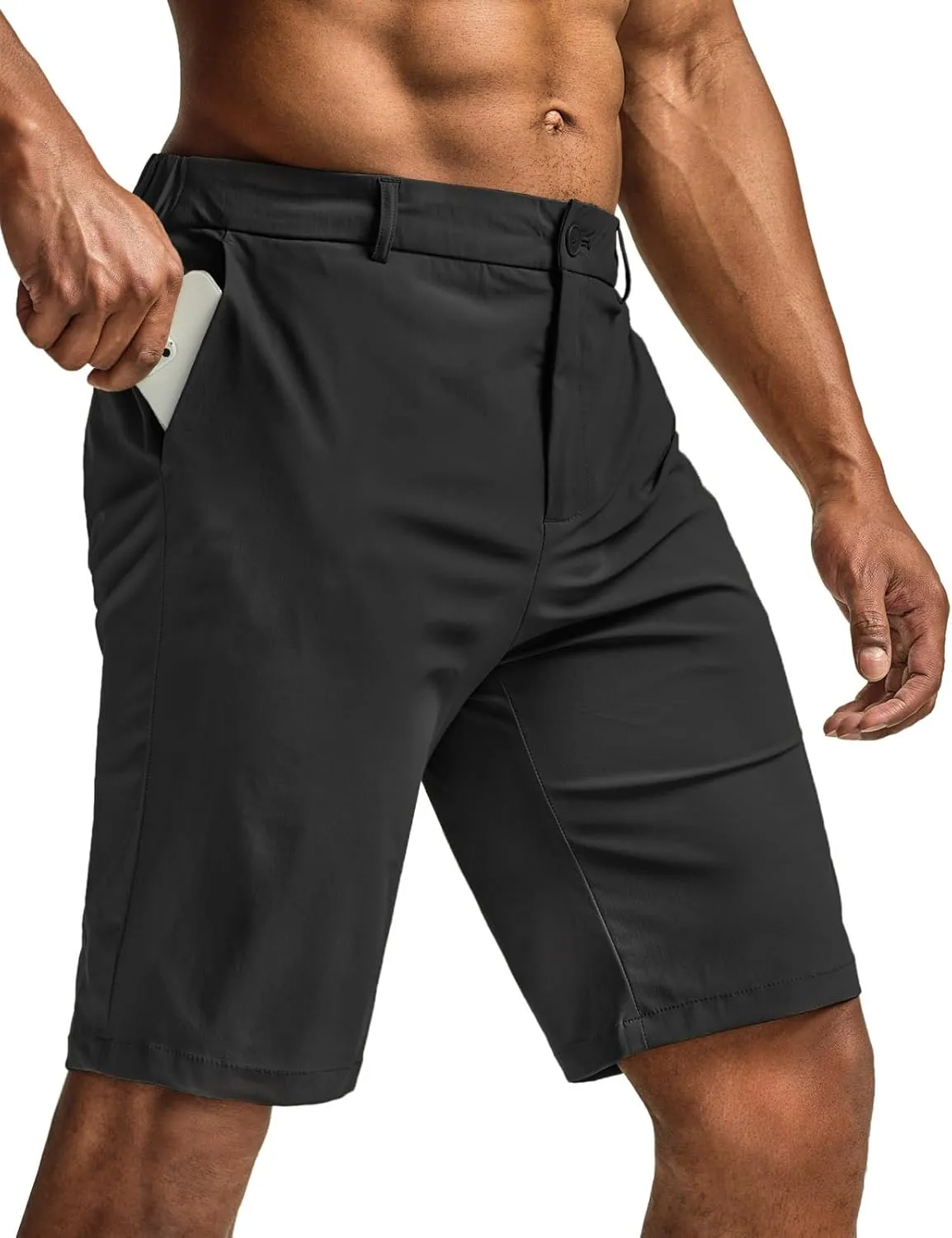 CQR Men's Quick Dry Stretch Hiking Cargo Shorts, Lightweight Water Resistant Tactical Casual, Golf & Outdoor with Pockets