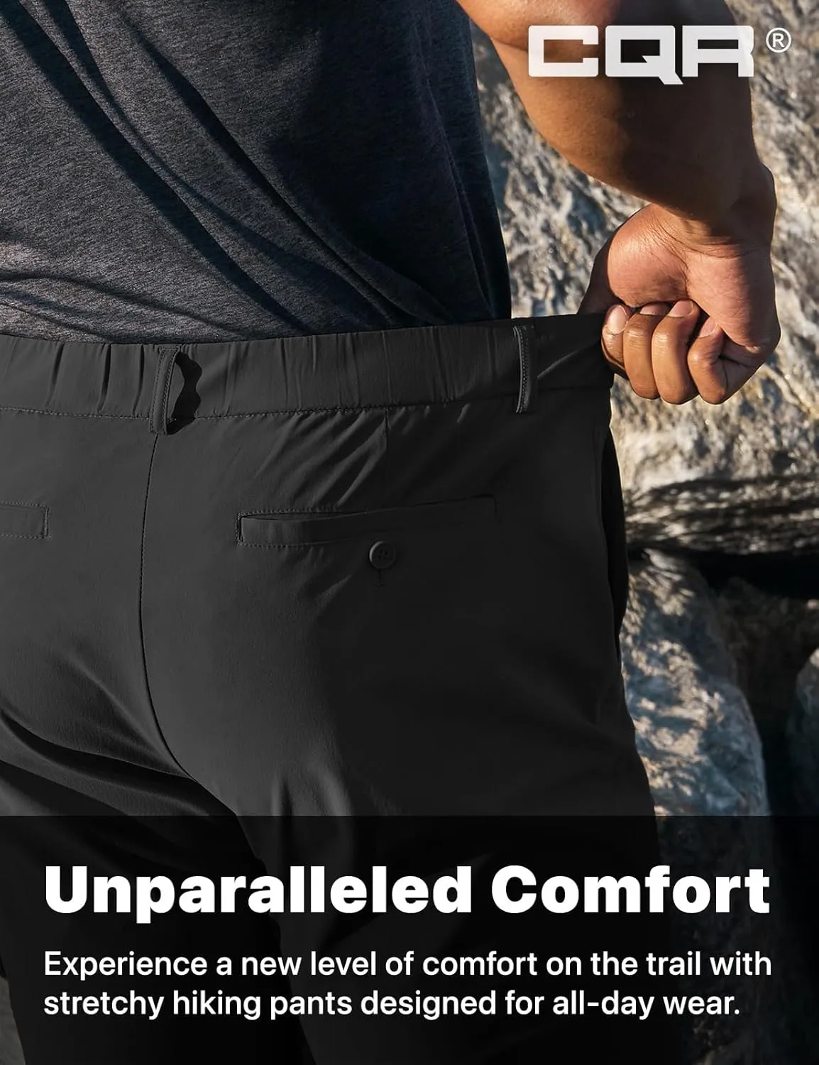 CQR Men's Quick Dry Stretch Hiking Cargo Shorts, Lightweight Water Resistant Tactical Casual, Golf & Outdoor with Pockets