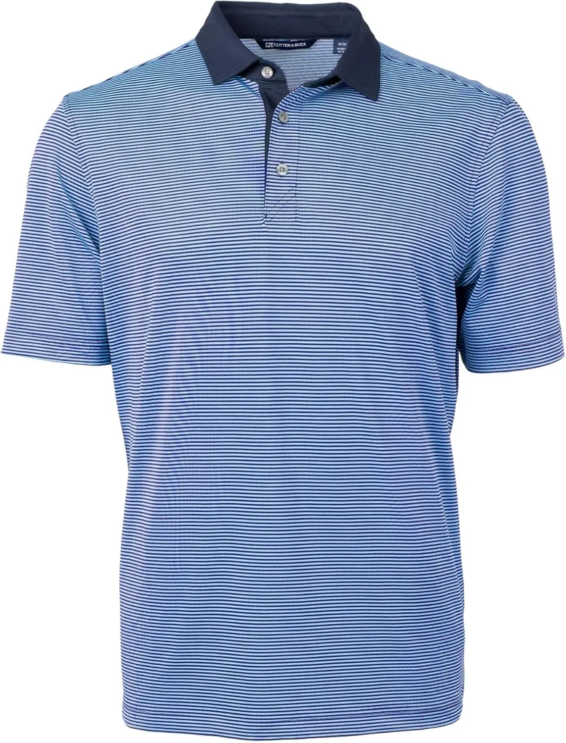 Cutter & Buck Virtue Eco Pique Micro Stripe Recycled Mens Polo