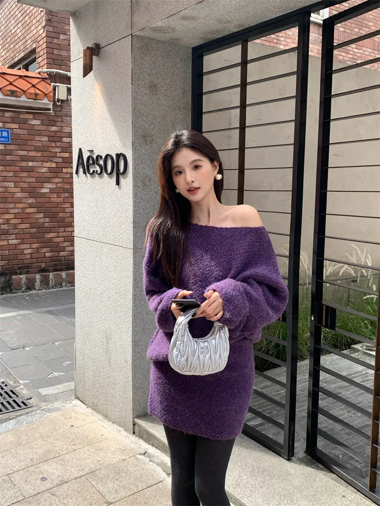[Dating] Knitted Sweater   Knitted Skirt Set