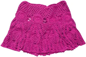 Fashion Women's Sexy Skirts Beach Hollow Out Short Knitting Women Skirt Wrap Hip Skirts Chic Plain Casual Skirt