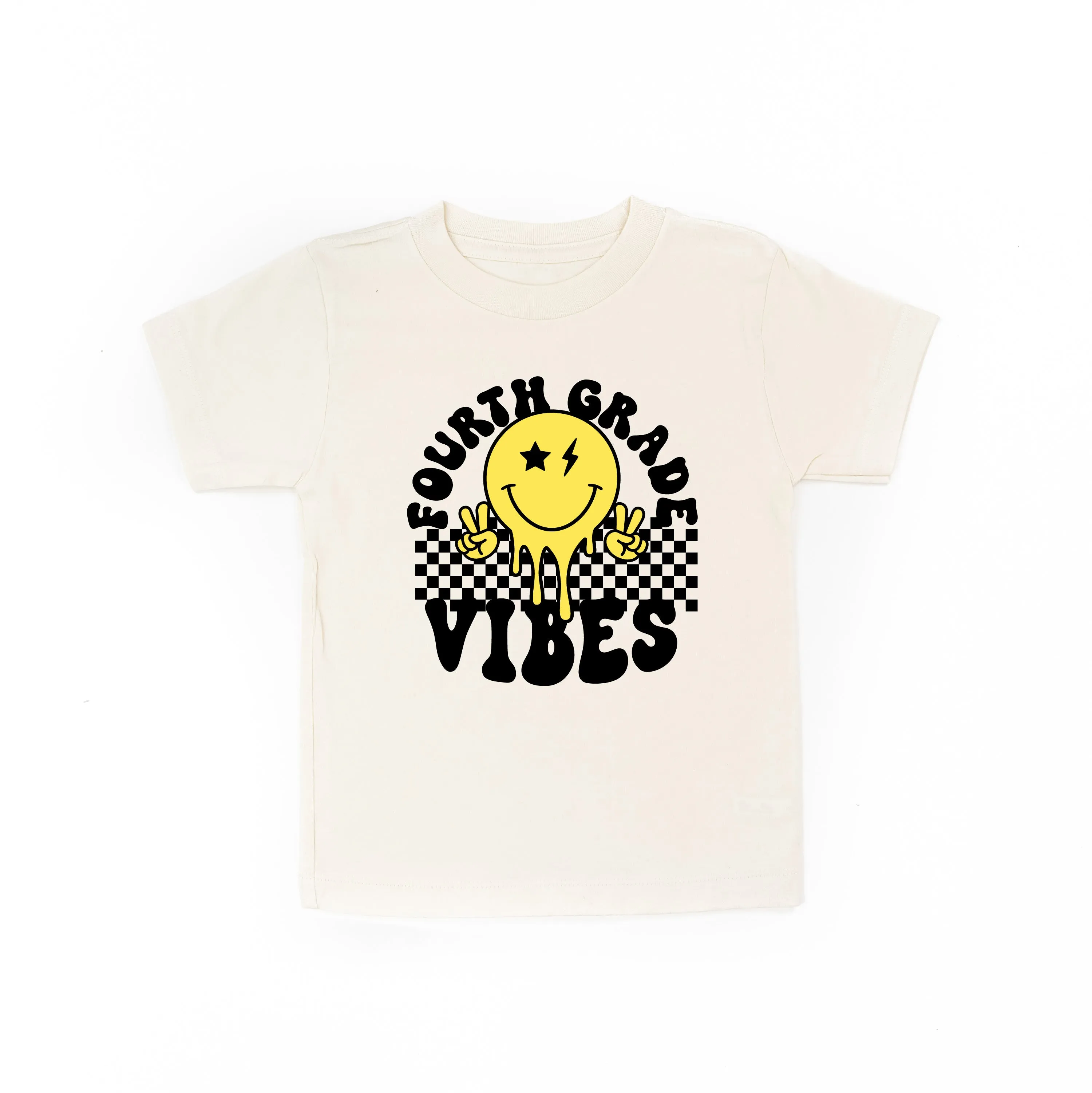 Fourth Grade Vibes - Peace Smiley - Short Sleeve Child Shirt