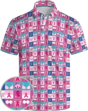 Funny Mens Golf Polo Shirts,Moisture Wicking Golf Shirts for Men Collared Short Sleeve Polo Shirts Golf Gifts