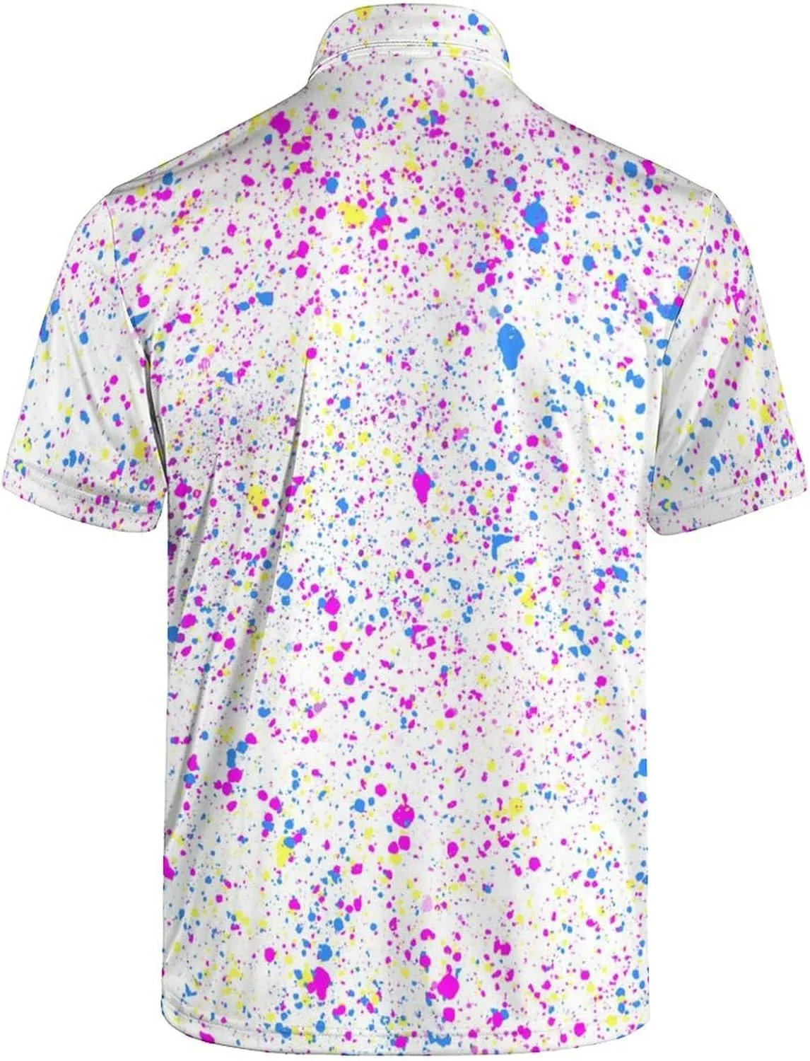 Funny Polo Shirts for Men Short Sleeve Performance Moisture Wicking Golf Shirts Casual Crazy Patriotic Print Mens Polo Shirt