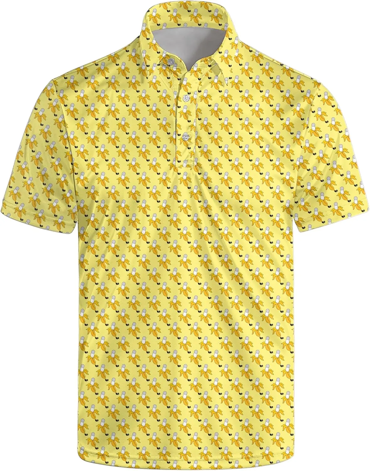Funny Polo Shirts for Men Short Sleeve Performance Moisture Wicking Golf Shirts Casual Crazy Patriotic Print Mens Polo Shirt