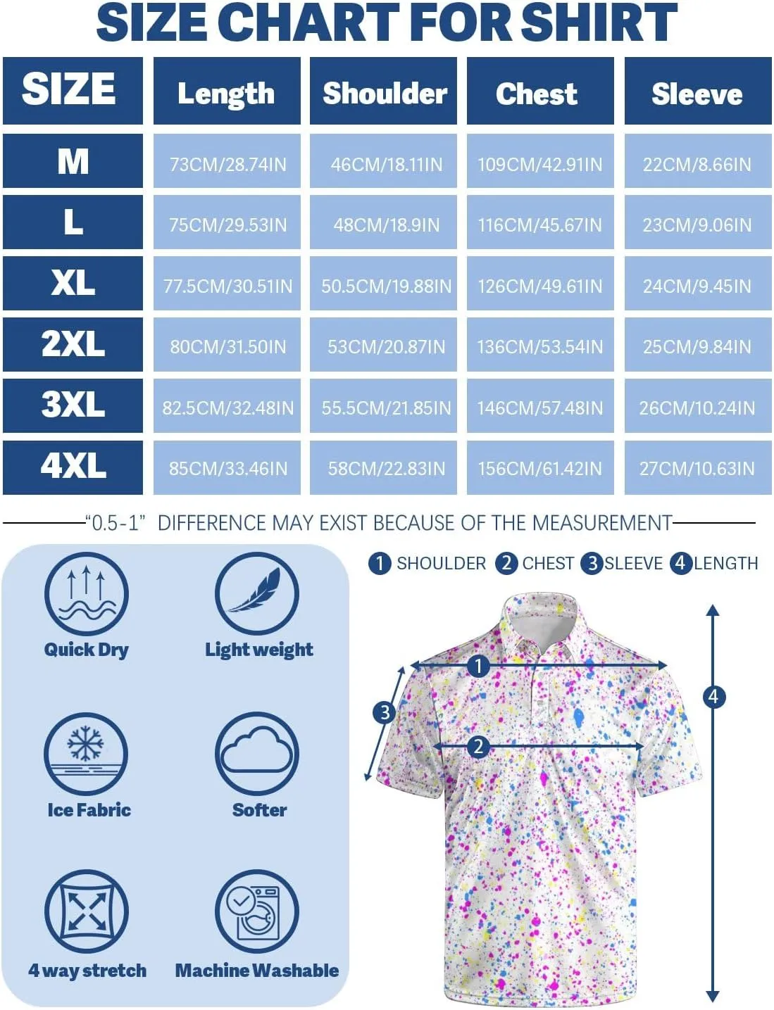 Funny Polo Shirts for Men Short Sleeve Performance Moisture Wicking Golf Shirts Casual Crazy Patriotic Print Mens Polo Shirt