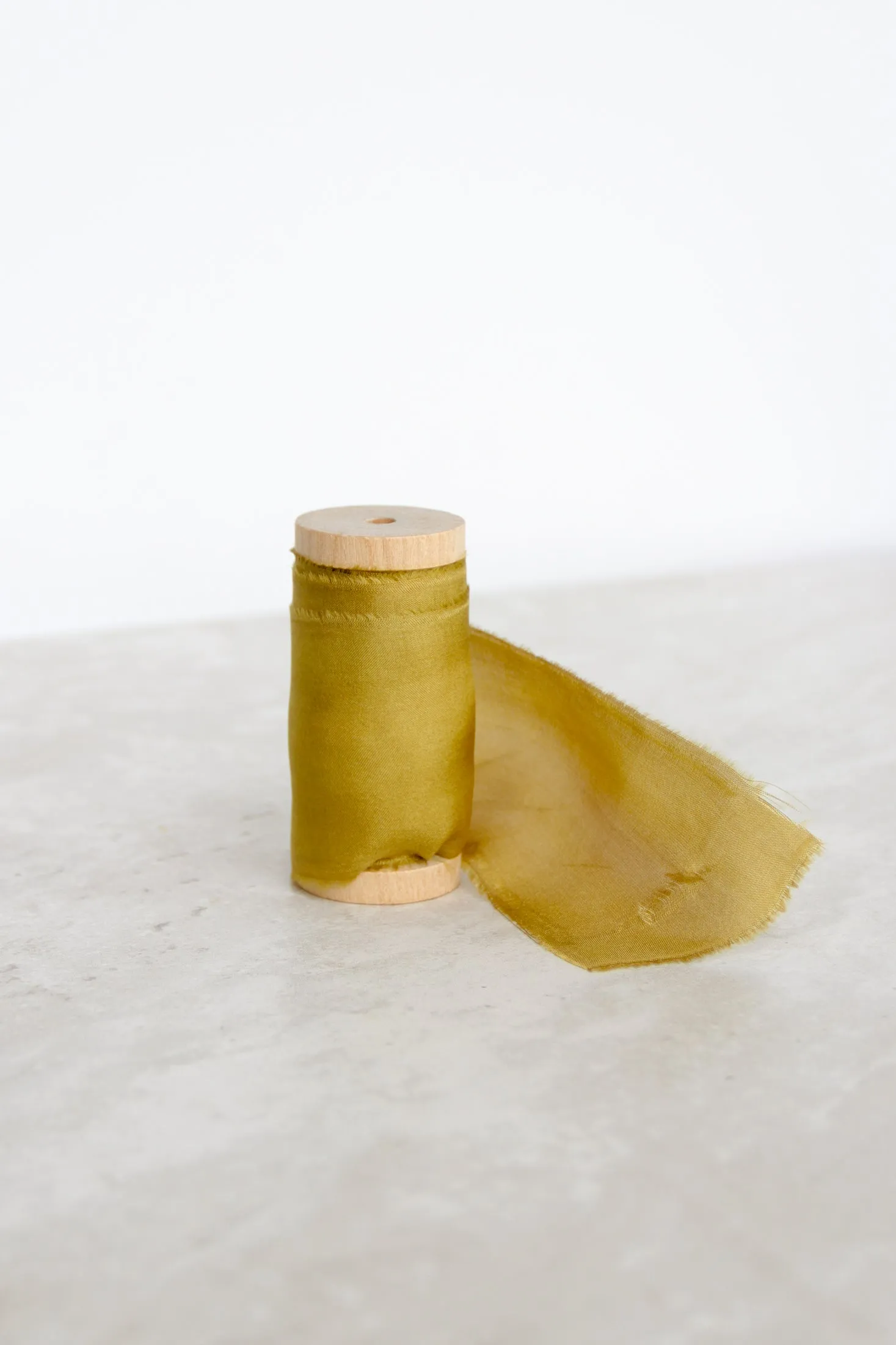 Gold Plant Dyed Silk Ribbon