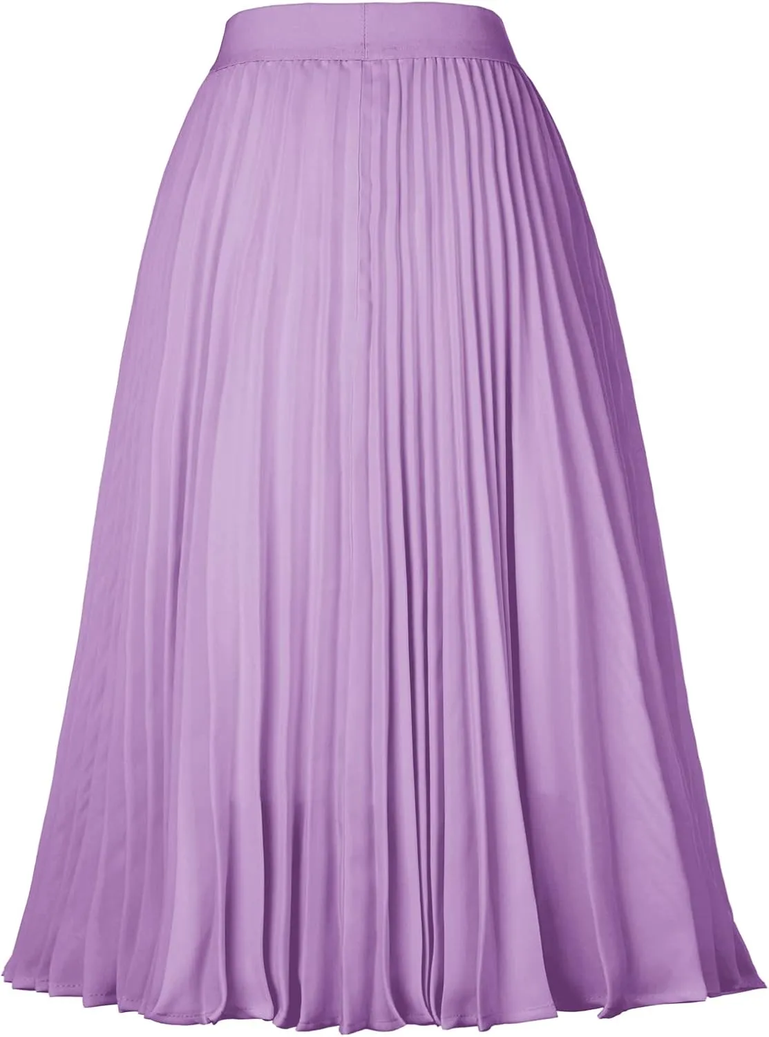 GRACE KARIN Women High Elastic Waist Pleated Chiffon Skirt Midi Swing A-line Skirts