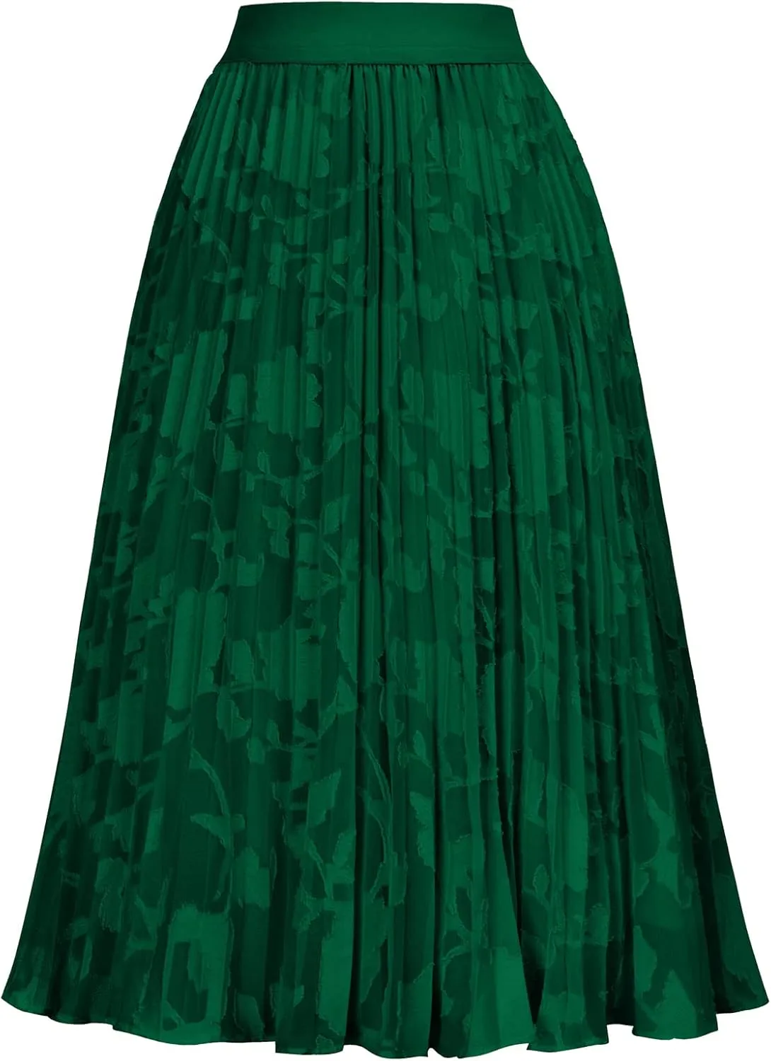 GRACE KARIN Women High Elastic Waist Pleated Chiffon Skirt Midi Swing A-line Skirts