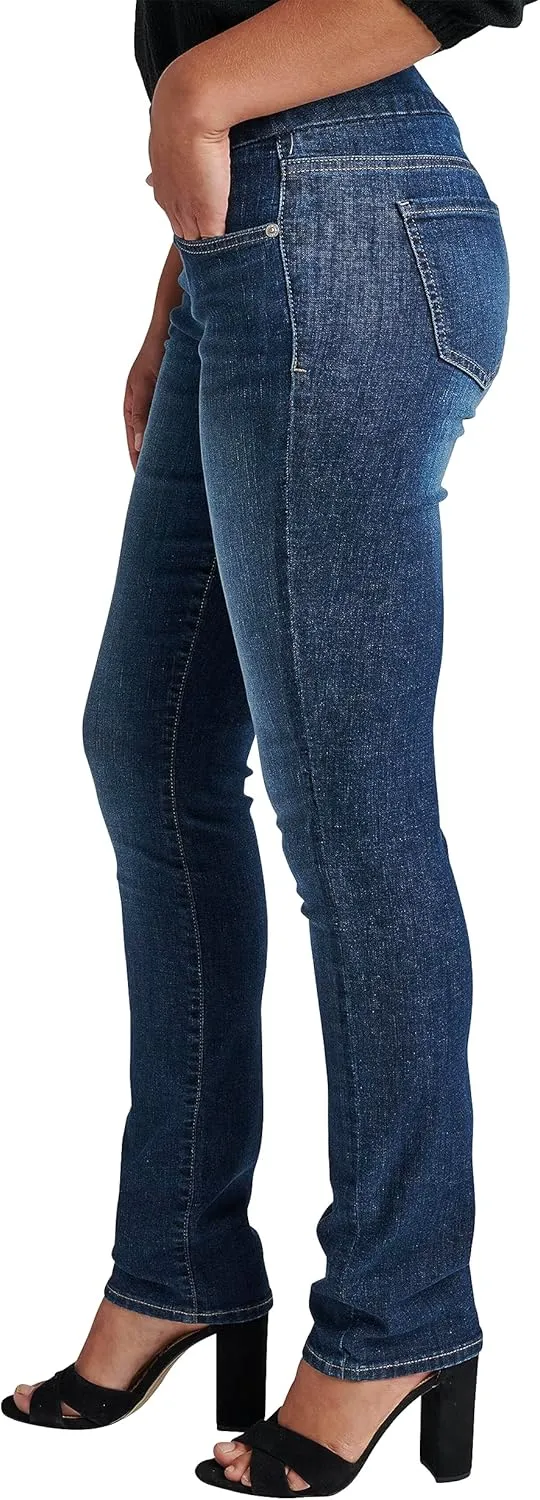 JAG Jeans Women's Peri Mid Rise Straight Leg Pull-on Jeans