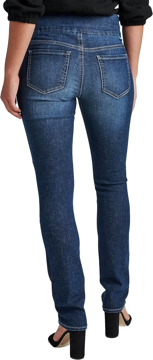 JAG Jeans Women's Peri Mid Rise Straight Leg Pull-on Jeans