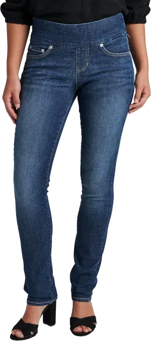 JAG Jeans Women's Peri Mid Rise Straight Leg Pull-on Jeans