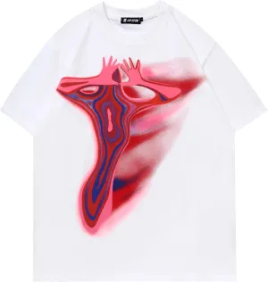 Men's Graphic Oversize Shirt Unisex Streetwear Casual Tunic Tops Loose Harajuku Aesthetic Tee Shirt