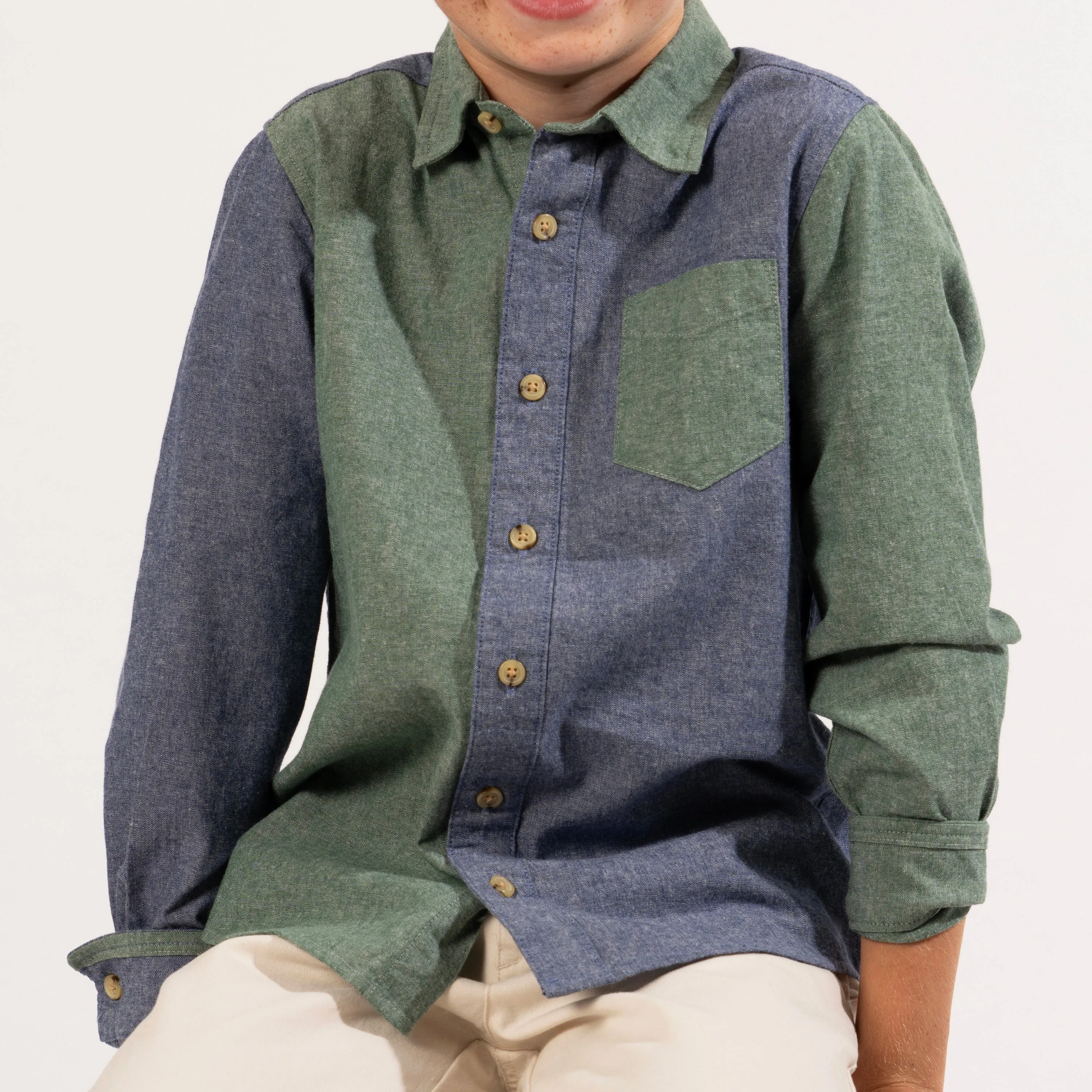 Mixed Color Block Shirt
