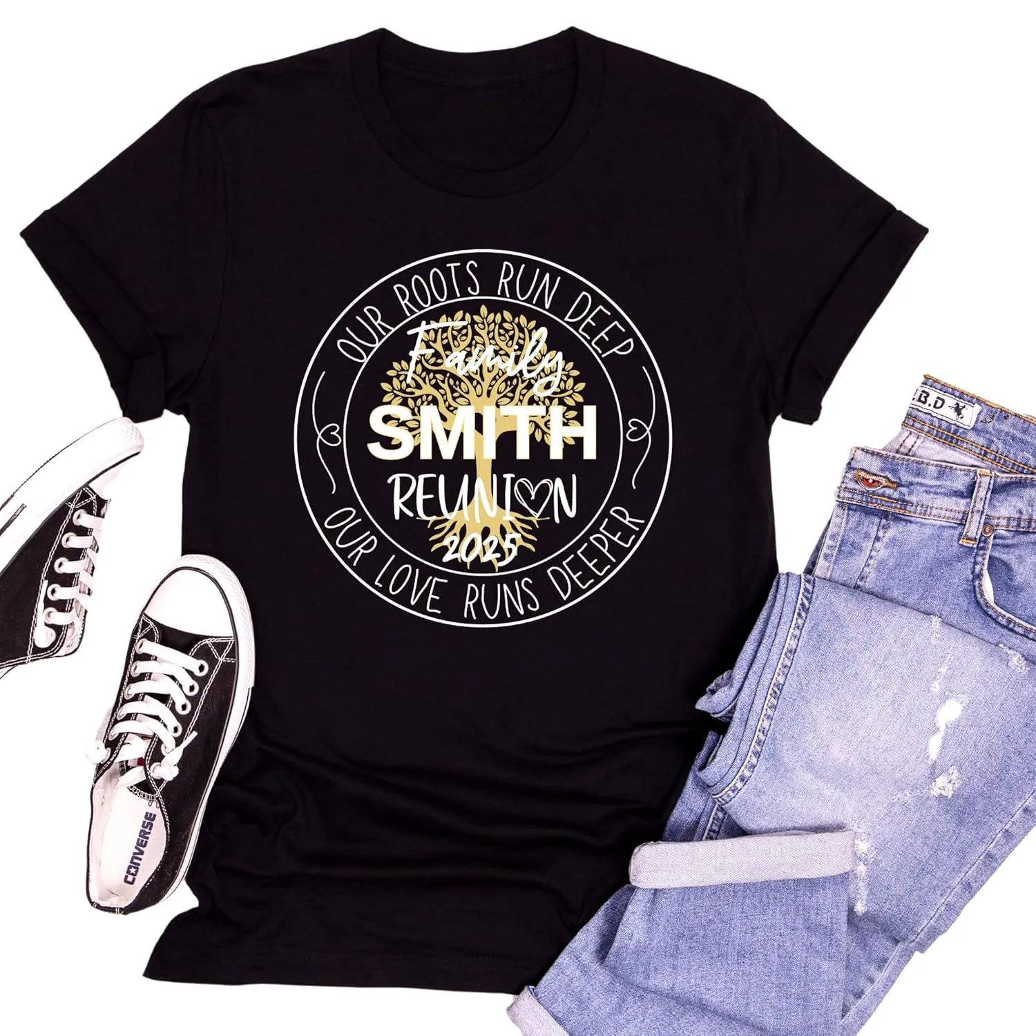 Personalized 2025 Family Reunion Shirt  Custom Family Gathering Tee  Our Roots Run Deep T-Shirt  Family Vacation Shirt