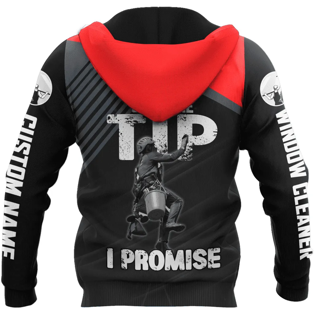 Premium Personalized Name Printed Window Cleaner Shirts Just The Tip Christmas Shirt
