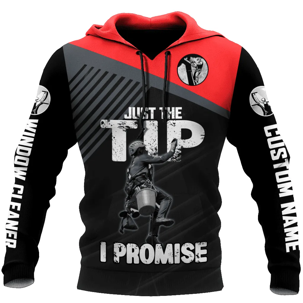 Premium Personalized Name Printed Window Cleaner Shirts Just The Tip Christmas Shirt