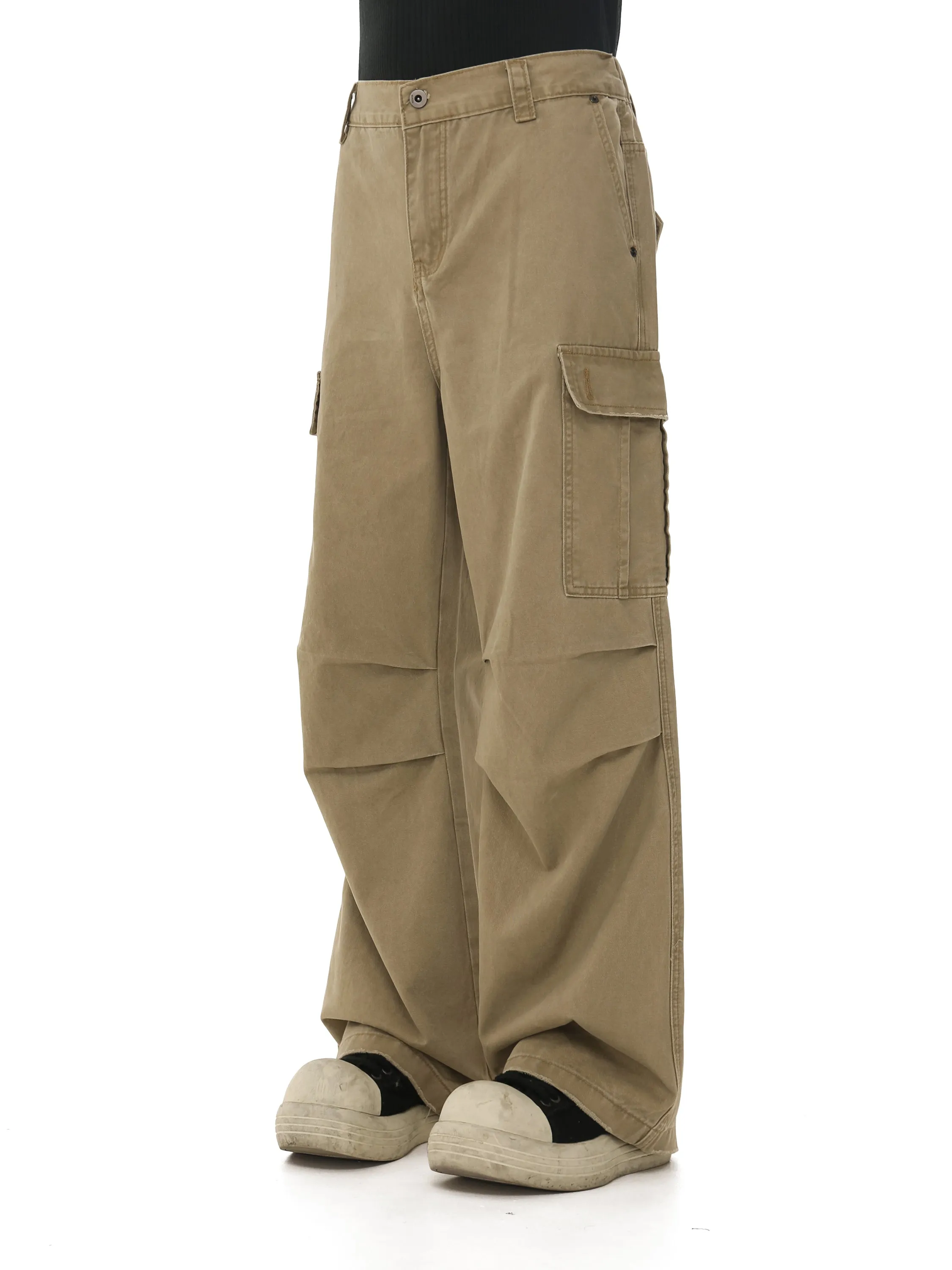 Retro Cotton Wide Leg Pants