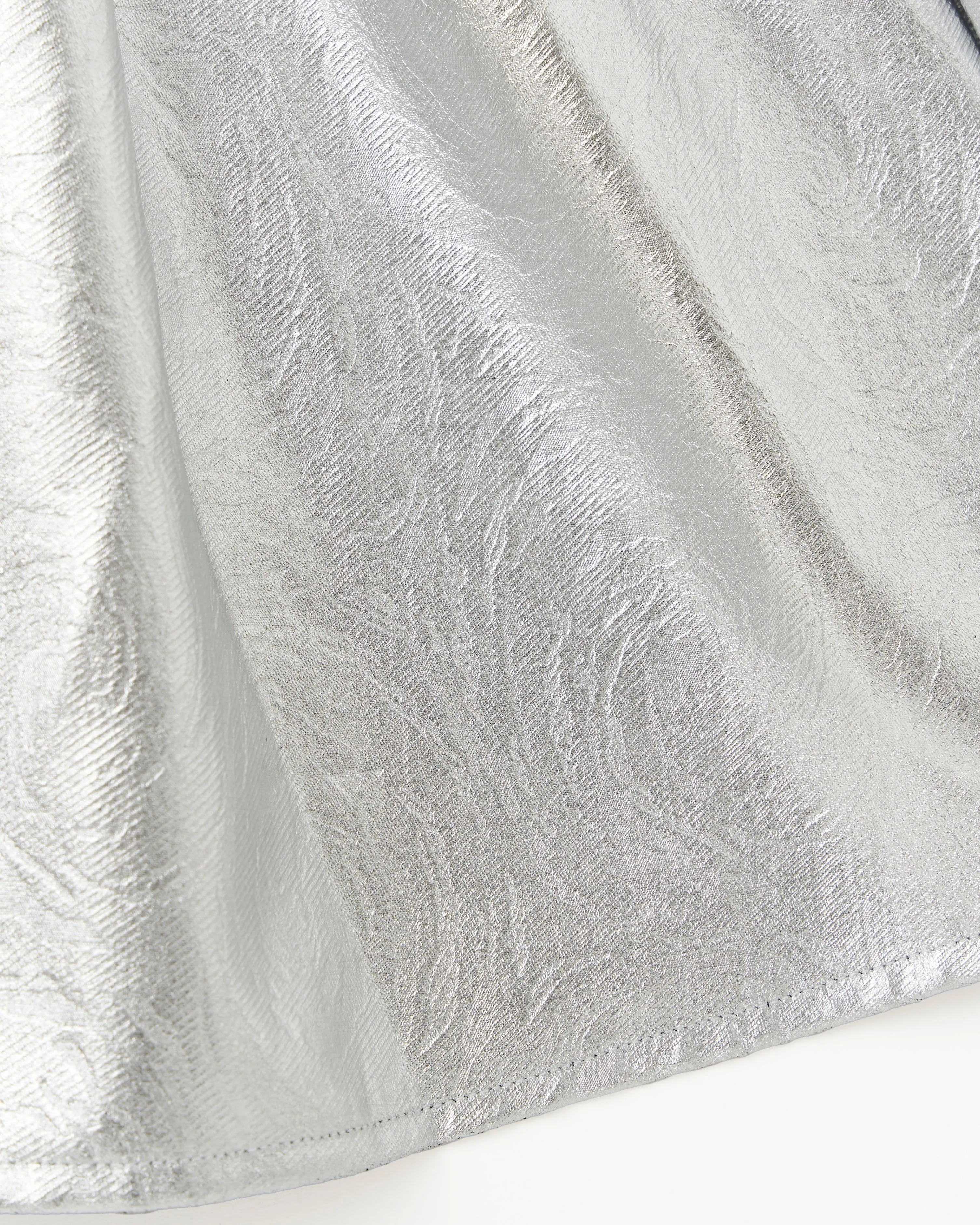SILVER GATHER RIBBON SKIRT