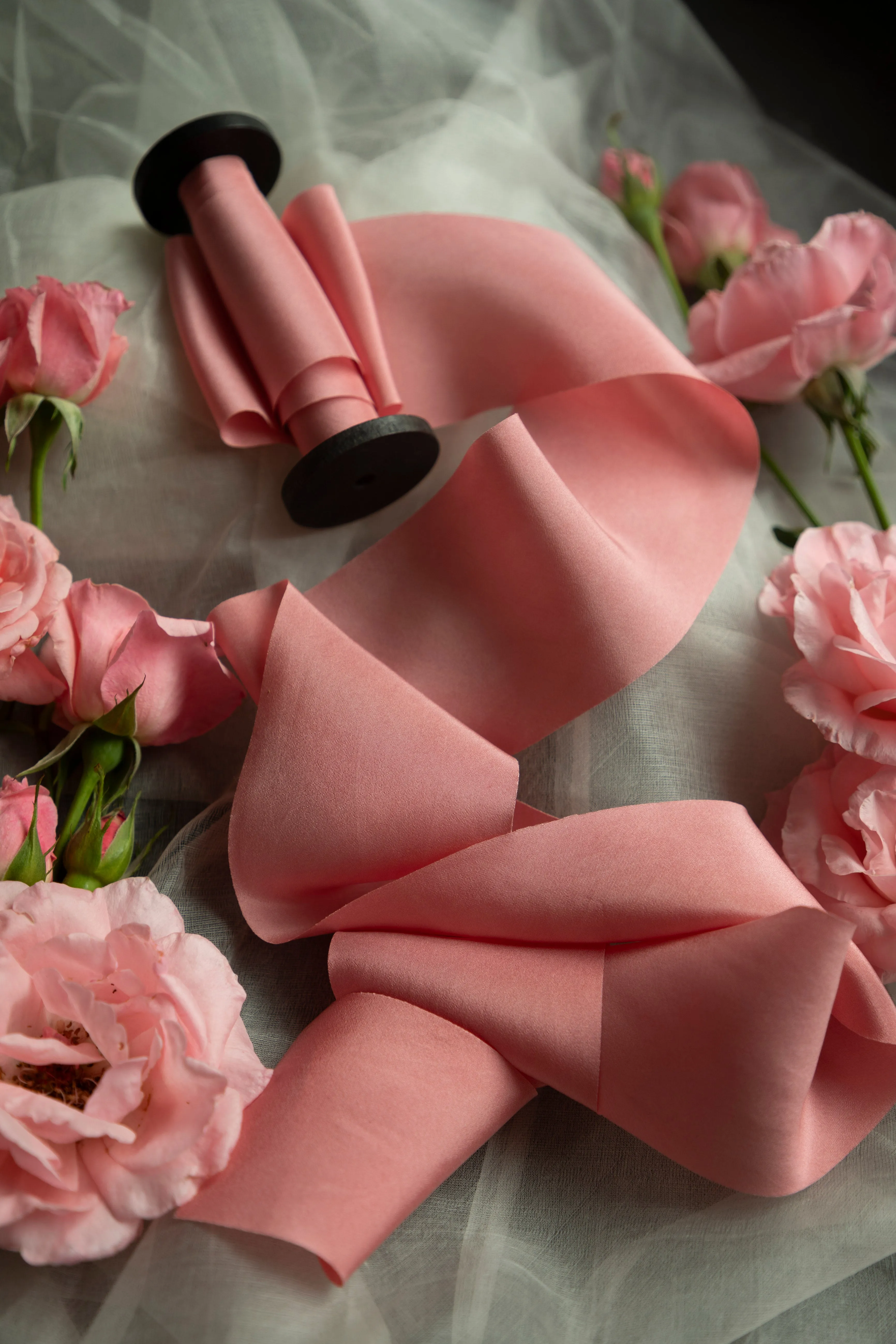 Sweetheart Pink Silk Ribbon