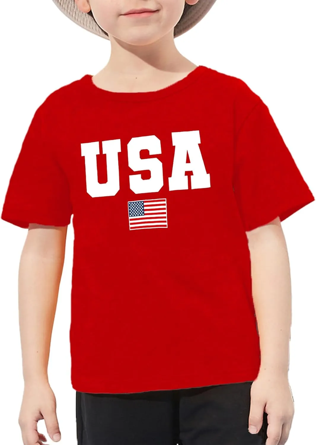 USA Shirt Toddler Boys Girls American Flag Tshirt 4th of July Shirt Kids Patriotic Tee Tops