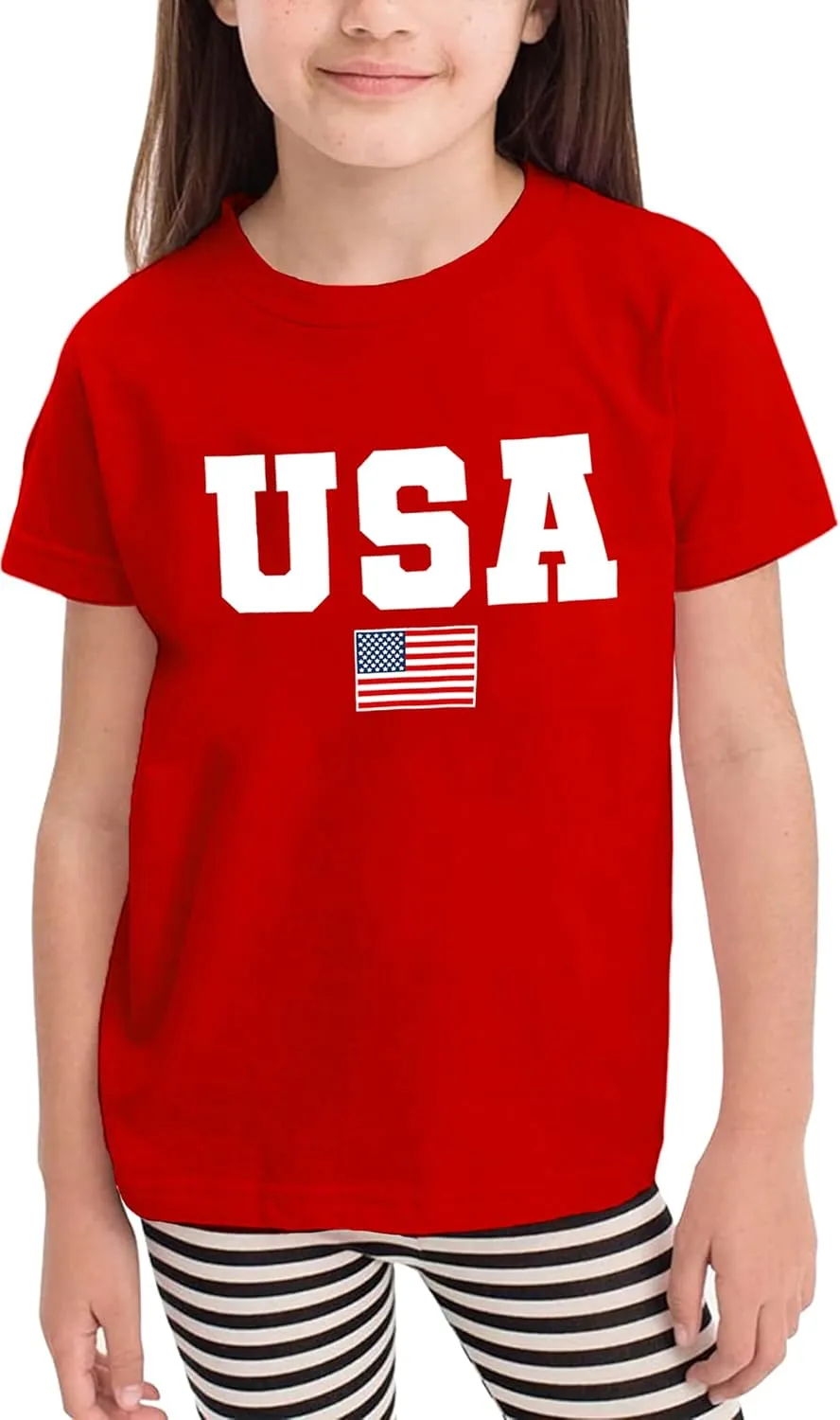 USA Shirt Toddler Boys Girls American Flag Tshirt 4th of July Shirt Kids Patriotic Tee Tops