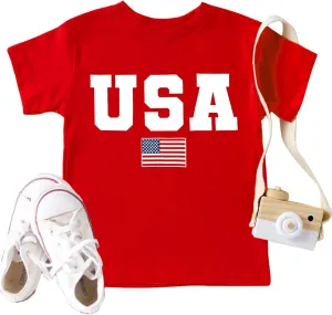 USA Shirt Toddler Boys Girls American Flag Tshirt 4th of July Shirt Kids Patriotic Tee Tops