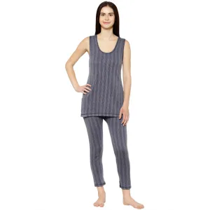 Vimal Jonney Blue Top - Bottom Set Thermal For Women's