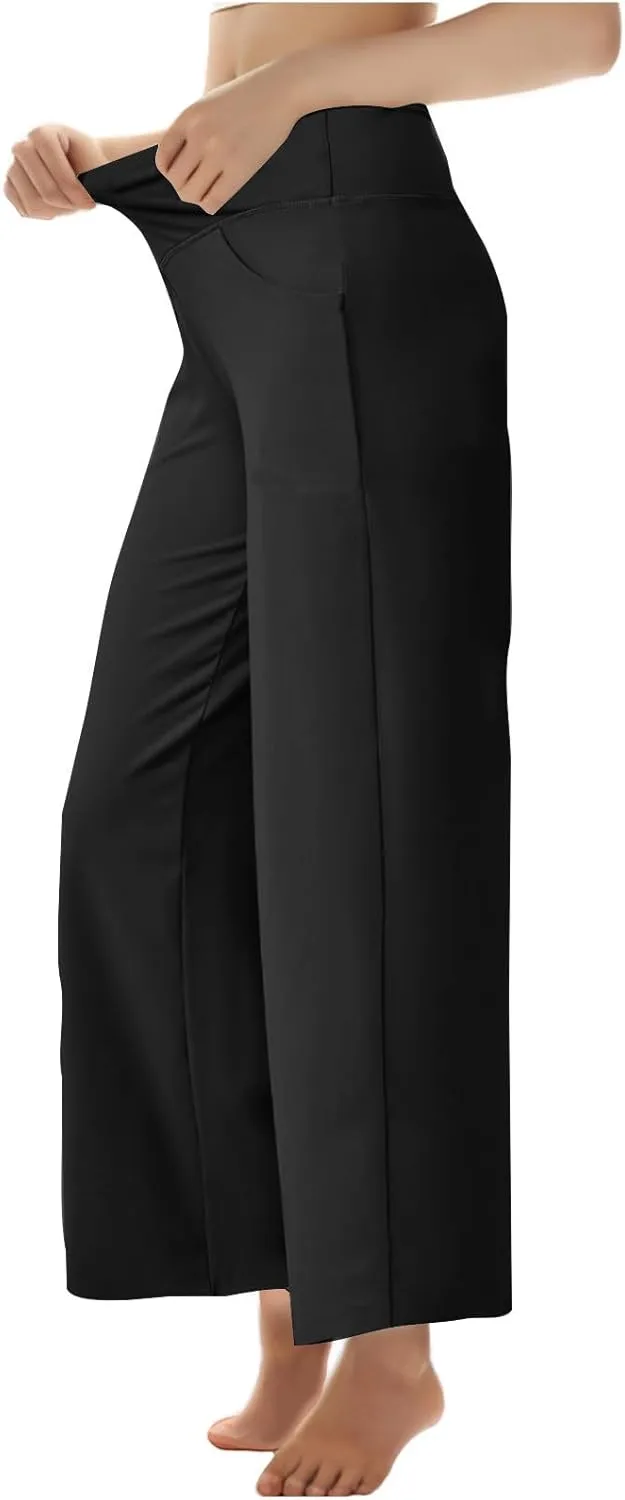 Women Loose Fit Pants Pants for Women High Cut Flare Wide Leg Basic Long Bootcut Leg Fall Summer Pants 2024