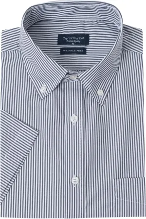 Year In Year Out Wrinkle Free Dress Shirts for Men Regular Fit Short Sleeve Button Down Shirts Business Casual Shirts
