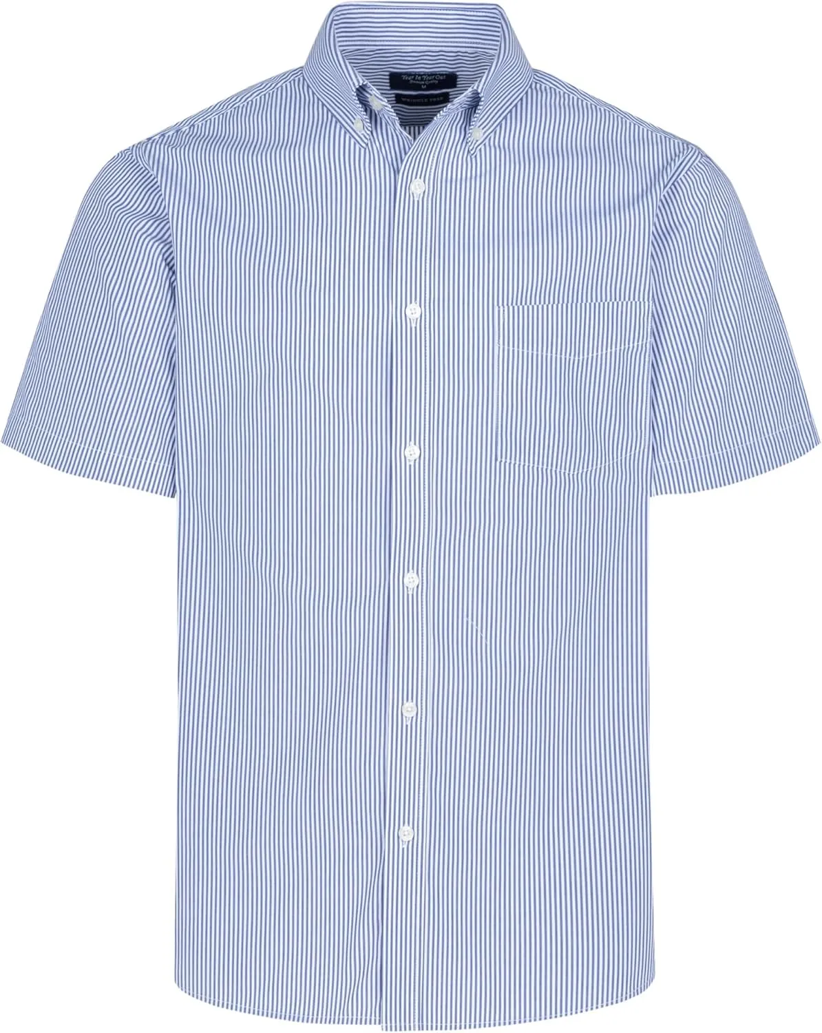 Year In Year Out Wrinkle Free Dress Shirts for Men Regular Fit Short Sleeve Button Down Shirts Business Casual Shirts