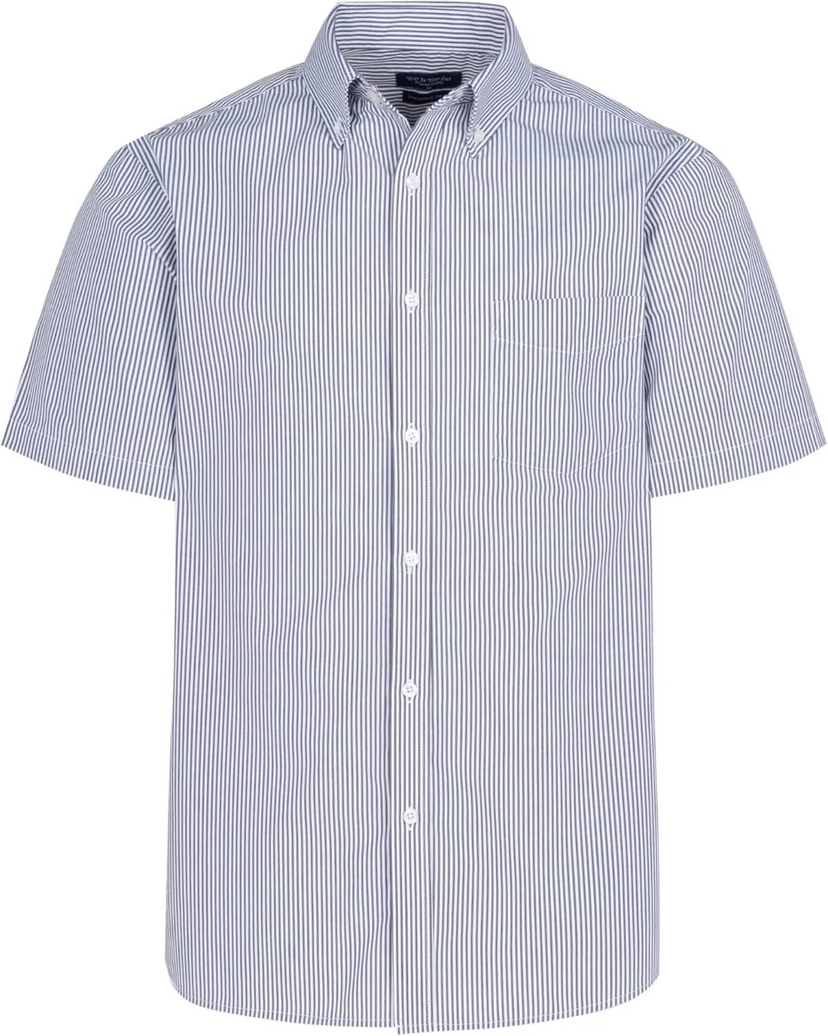 Year In Year Out Wrinkle Free Dress Shirts for Men Regular Fit Short Sleeve Button Down Shirts Business Casual Shirts