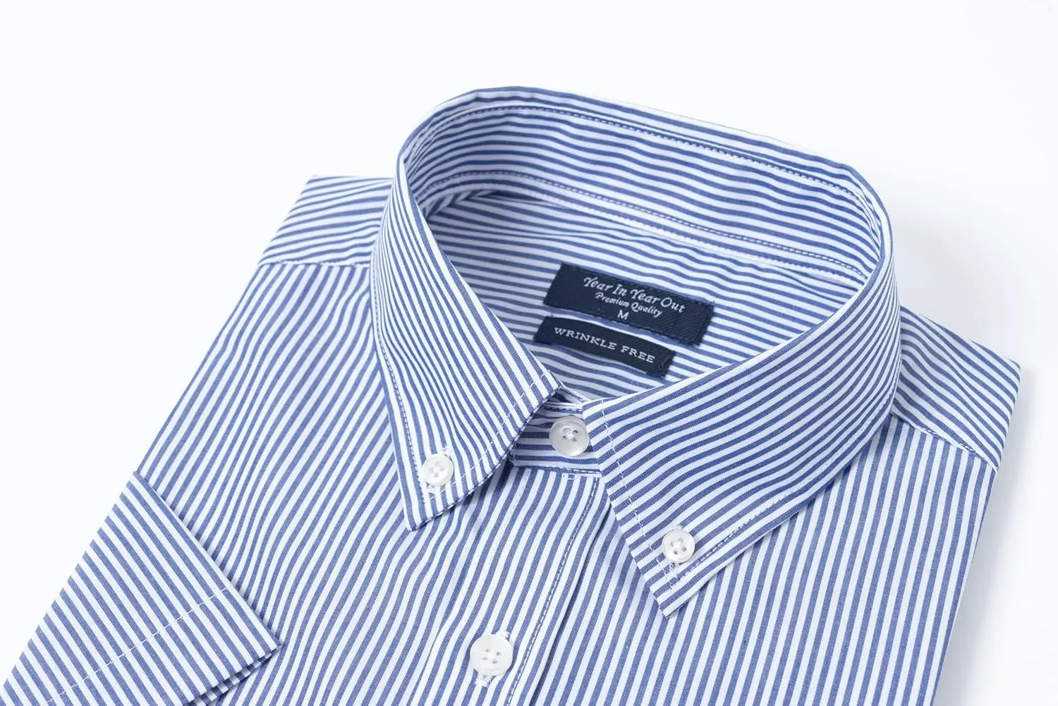 Year In Year Out Wrinkle Free Dress Shirts for Men Regular Fit Short Sleeve Button Down Shirts Business Casual Shirts